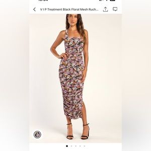 Lulu VIP Treatment Black Floral Mesh size small